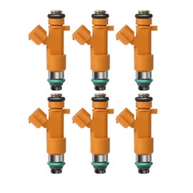 Hsingach Fuel Injectors 6Pcs Compatible with Infiniti for G37 2008 2009 2010 2011 2012 2013,for EX37 FX37 M37 Q40 Q50 Q60 Q70 3.7L,for Nissan 370z 3.7L 2009-2017,12 holes,16600EY00A