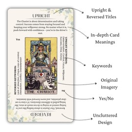 Tarot Cards For Beginners With Meanings On Them, Upright/Reversed, Keywords, Yes/No. Perfect Beginner Tarot Deck For Kids, Teenagers, Women, Men, As A Gift