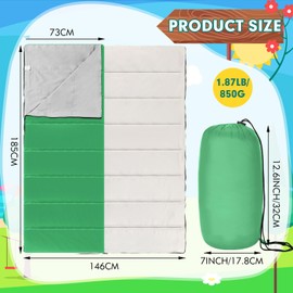 Macarrie 3 Pcs 0 Degree Camping Sleeping Bags Bulk for Adults Kids, Warm Weather Youth Sleeping Bags for Boys Girls Ages 8-12, Portable Compact with Compression Sack for Hiking Backpacking Outdoor