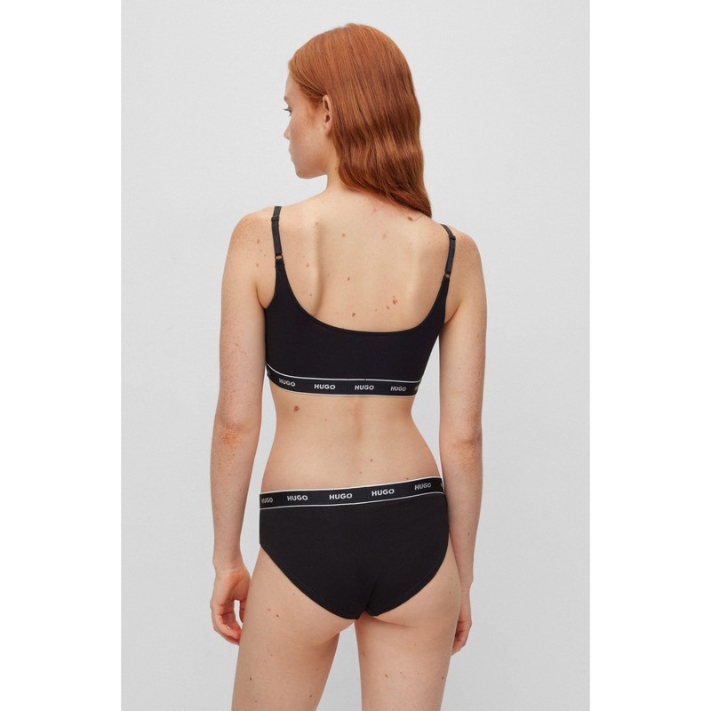 HUGO Women's Triplet Brief Stripe Briefs (Pack of 3), Black