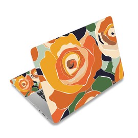 ARTSO 12 13 14 15 15.4 15.6 Inches Laptop Skin Sticker Decal Universal Netbook Skin Sticker Reusable Soft Notebook Art Protector Cover Decal, Abstract Color Flower