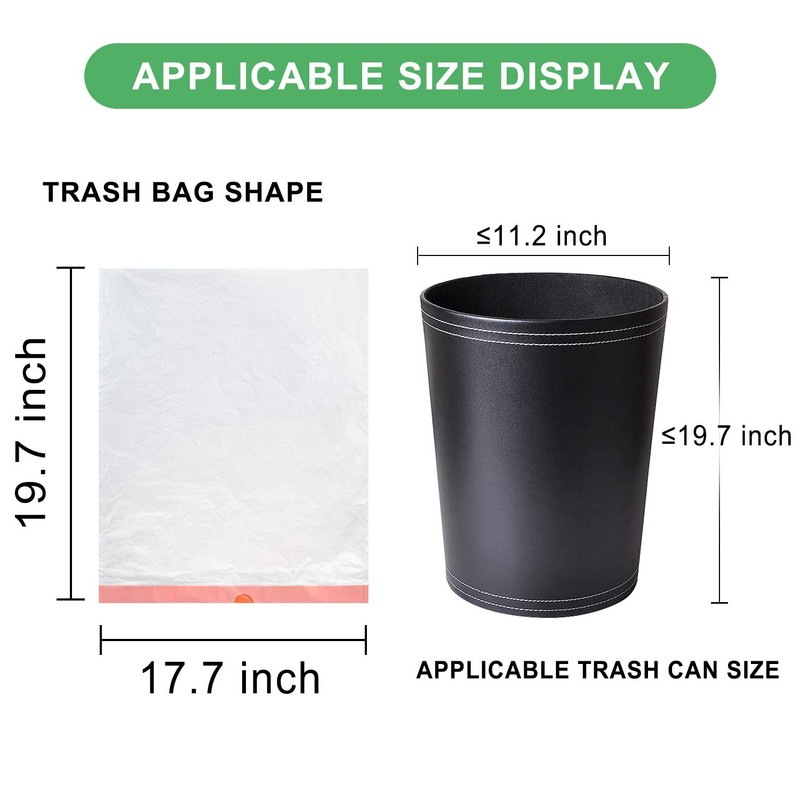 Bolsas de basura con cordón, 4 galones, bolsas de basura