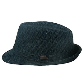 Heritage Traditions Herringbone Tweed Trilby Hat Blue