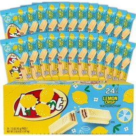 Lemon Crisp Kitt Kat Bars Candy, Bulk 24 Count, Limited Edition Lemon Flavored Creme Wafer Candy, Full Size, Individually Wrapped Bars for Snacking, 1.5 oz. Each