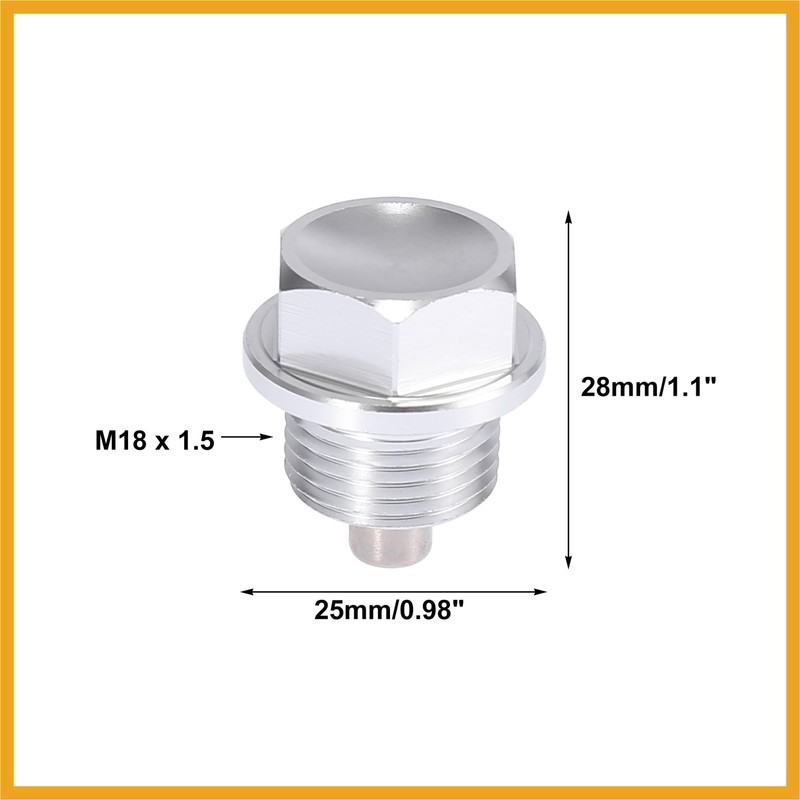 Partuto 1 Set M18 x 1.5 Magnetic Oil Drain Plug