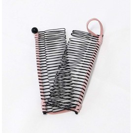 GETAGOTA Adjustable Banana Hair Clip Comb Clips for Women Stretch Ponytail Holder Accessory Double Combs Thick Curly Hair Grip Styling Maker Tool Clip Classic Clincher for Girls and Womens (pink)