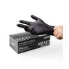 LANON 6-mil Black Nitrile Disposable Gloves, Food-Safe, Powder-Free, Heavy-Duty, Textured