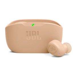 JBL WAVE BUDS Fully Wireless Earphones, Bluetooth/IP54 Waterproof, Dustproof, App Compatible, USB Type C/Beige, JBLWBUDSBEG, Small