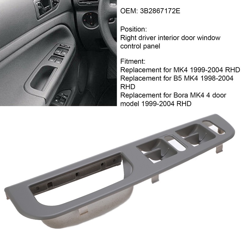 Window Switch Panel Trim 3B2867172E Waterproof Replacement for Bora MK4