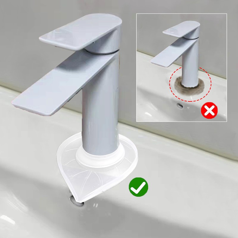 Silicone Faucet Mat Kitchen Tap Sink Countertop Protector Clear Compact