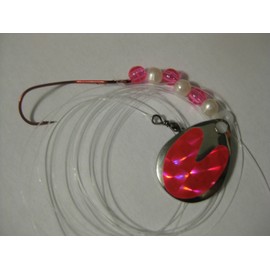 Unbranded  Walleye Red Slow Death Hook Spinner Blade Blades Rigs (Holographic Pink)