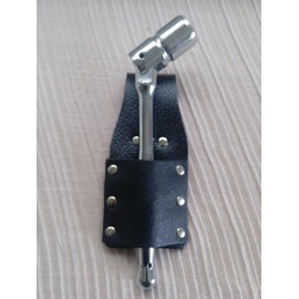 Scaffold Spanner 7/16 Whitworth Swivel Head with Black/Brown BBI Leather Spanner Scaffolding Tools Single Frog