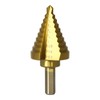 COMOWARE Step Drill Bit for Metal, Titanium Coated, Double Cutting