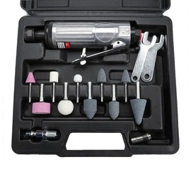 Air Angle Die Grinder Set, 1/4" Air Die Grinder Tool Kit 20000RPM Pneumatic Right Angle Die Grinder Set