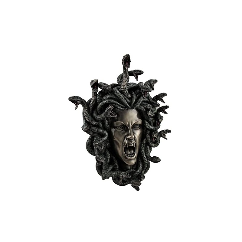 JFSM INC. Bronze Finish Head of Medusa The Greek Gorgon