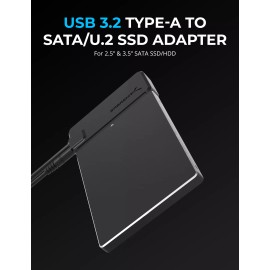 Sabrent USB 3.2 Type-A to SATA/U.2 SSD Adapter