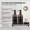 NEECZS Kitchen Soap Dispenser Set with Instant Dry Tray,16 Oz