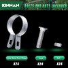 KINNAN 24 Pack 2-3/8'' Galvanized Steel Chain Link Tension Bands