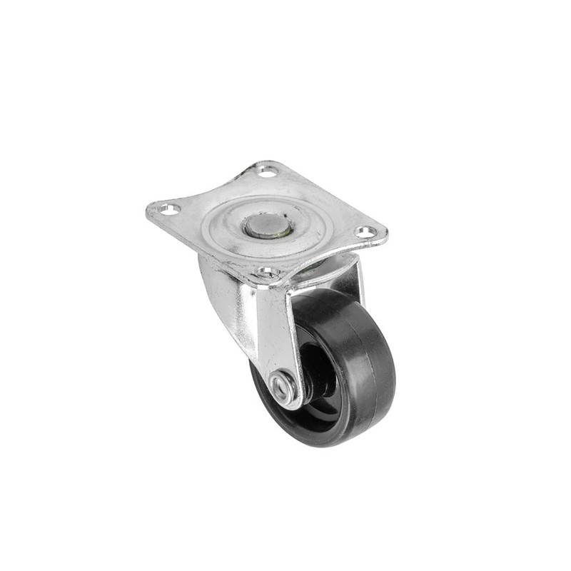 4X New 30mm Plastic Swivel Castor Wheel Black Furniture Caster