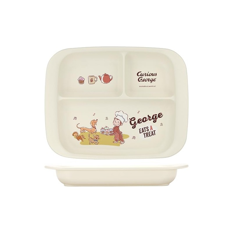 SKATER XP7AG-A Baby Tableware Lunch Plate for Kids, Antibacterial, Plastic,