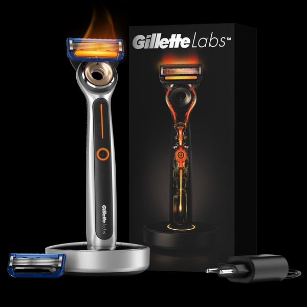Gillette Labs Heated Razor Start Kit Electric Shaver, 3x1