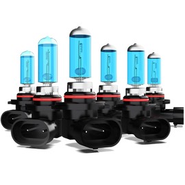 ZPXGIZT Light Bulbs Fit For Chrysler 300 2005-2009, 9005 9006 9145 High Low Beam Fog Lights High Performance Halogen Headlight Bulb Combo, 6000K White Light, Pack of 6