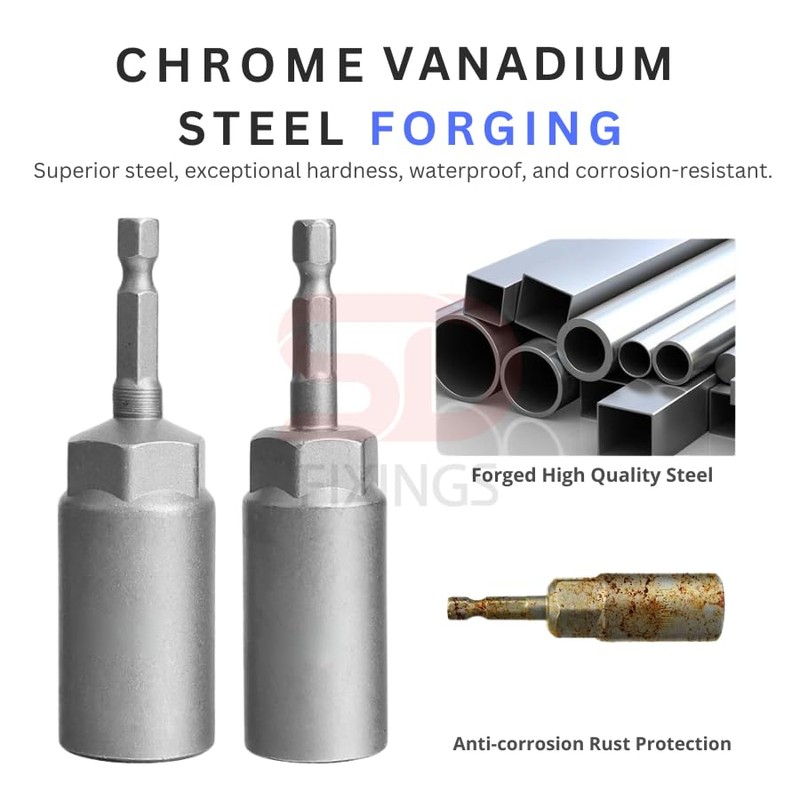 6-19mm Quick-Change 1/4 inch Hex Shank Metric Deep Socket Screwdriver
