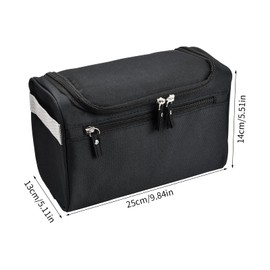 Bolsas de Aseo Neceser de Viaje Mujer Hombre Neceser para Colgar con con el Gancho Colgante Impermeable y Plegable Bolsa de Cosméticos de Baño Multifuncion para Viaje Hogar Vacaciones (Negro)