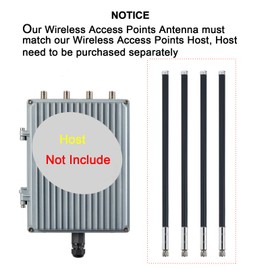 E-link Outdoor Antenna 2.4G 8dBi Omni Antenna 5.8G 12dBi Omni Antenna Omnibearing Wireless AP Antenna Fiber Glass Steel 5G WiFi Antenna High Gain 2Pcs 2.4G and 2Pcs 5.8G