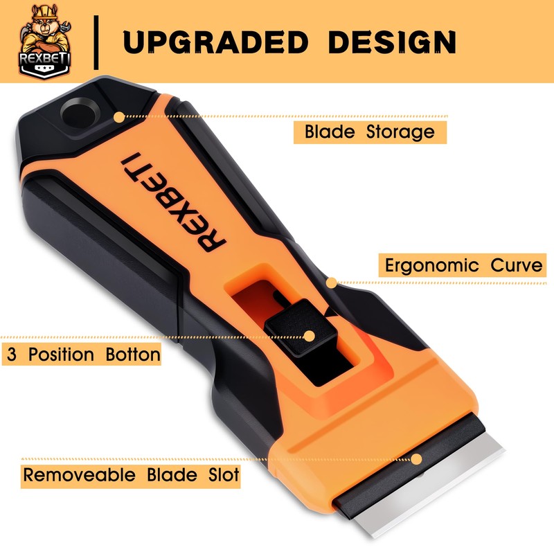REXBETI Razor Blade Scraper Tool, 1 Pack Razor Scraper with
