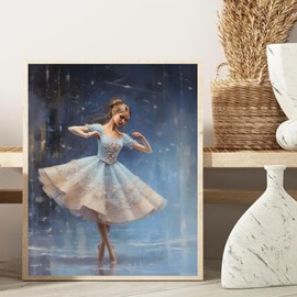 SVINOILER Paint by Numbers for Adults, Woman Dancing Ballet, Paint by Number on Canvas, DIY Oil Painting for Gift Home Wall Decor, 40x50cm, Without Frame