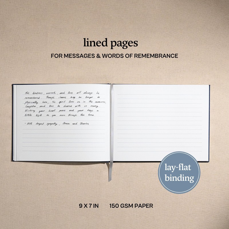 Kunitsa Co. Funeral Guest Book for Memorial Service, in Loving