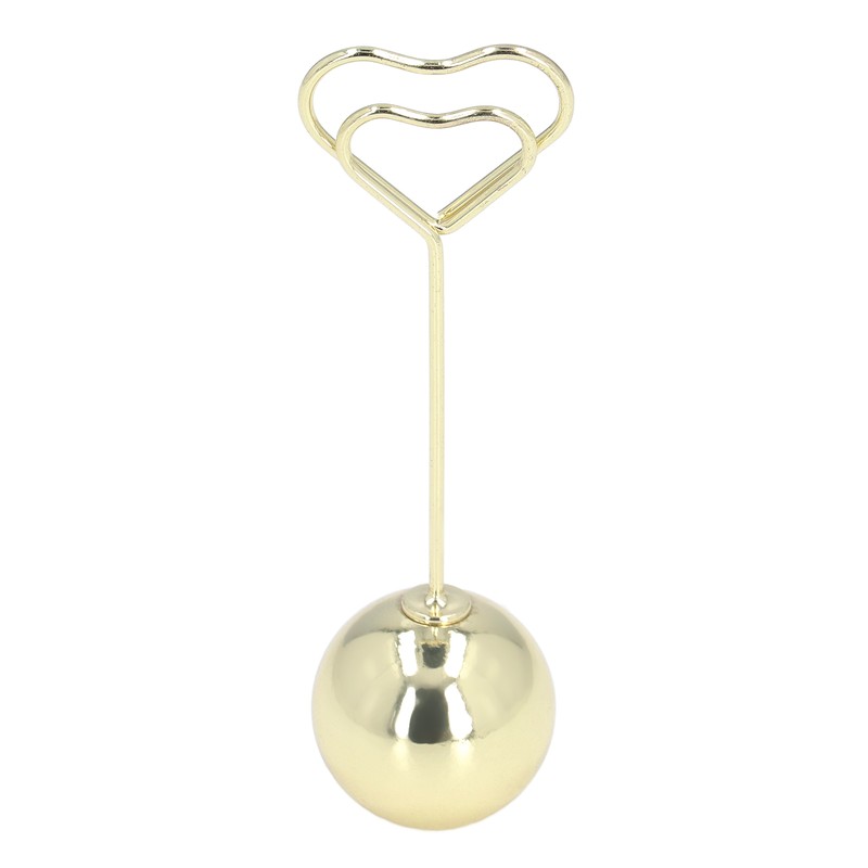 2Pcs Table Number Holder Heart Shaped Firm Stable Premium Metal