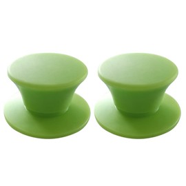 JoyTube Universal Pot Pan Lids Replacement Knob, Silicone Heat Resistant Pan Cover Holding Handles BPA Free Dishwasher Safe Fits Skillets and Kitchen Cookware (Pack of Two-Green)