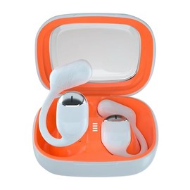 EWTTO Audifonos Oído Abierto Audífonos Bluetooth 5.3, Audífonos Inalámbricos Deportivos Sonido Estéreo 3D por Controlador de 16,2 mm, 6 Horas de reproducción,60 Horas en Espera (Blanco-PQ7)