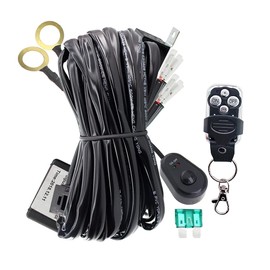 LED Work Lights Bar Remote Wiring Harness Kit 12V 40A LED Lights Remote Wiring Harness Switch Relay 14AWG Core Cable Harness 2 Leads fit for Car Fog Lights Work Driving Lights Bar