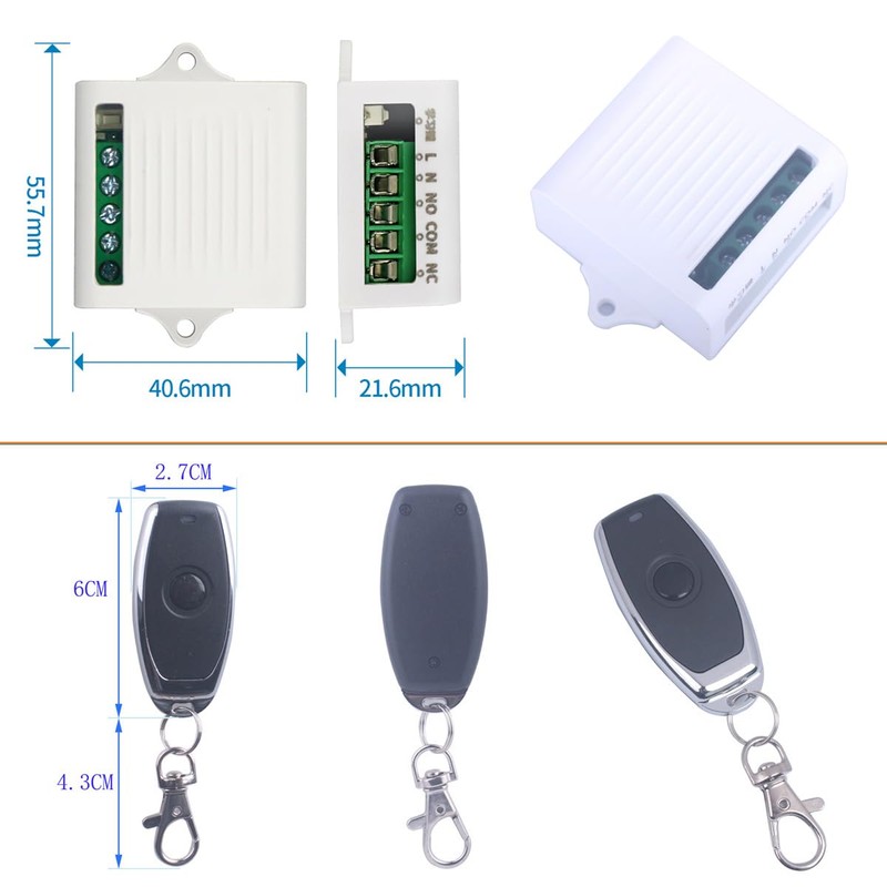 AC 85-240V Wireless Light Switch for Lights Lamps Fans Outdoor