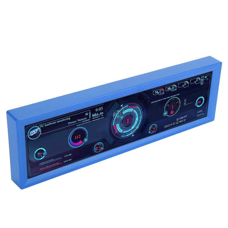 8.8 Inch PC Temperature Display Professional HD IPS 1920x480 LCD