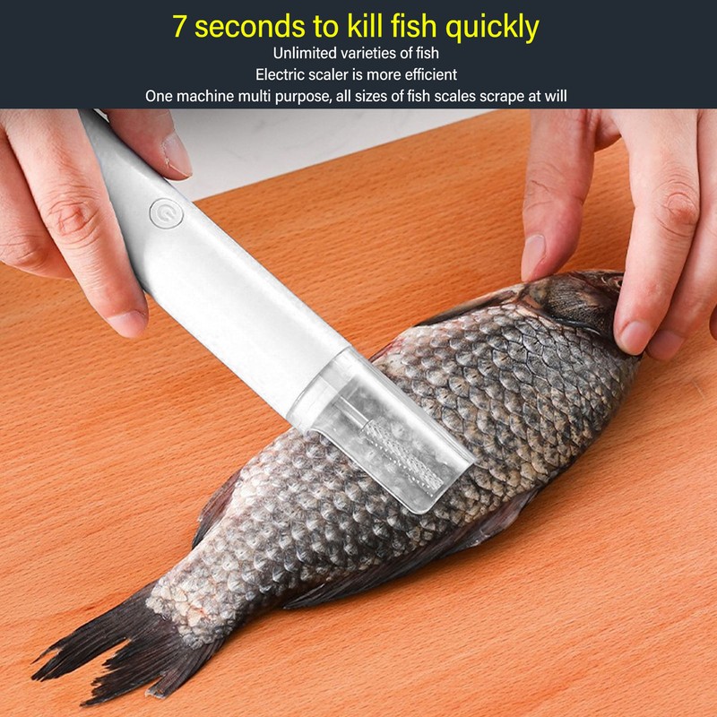 Electric Fish Scaler Automatic Handheld Quick Efficient ABS Stainless Steel