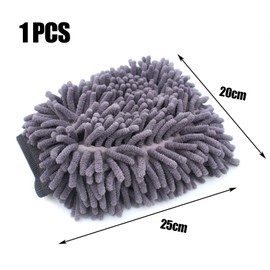 Car Wash Glove, Car Wash Glove, Car Cleaning Cloth, Microfibre Glove Car Chenille, Absorbent & Scratch-Free, for Cleaning Cars, Windows, 20 x 25 cm