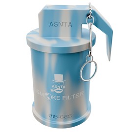 VNASNST Personal Smoke Air Filter - Replaceable HEPA Filter,Suitable for Capturing Smoke and Removing Odors in Cars, Offices and Bedrooms, Durable for 500 Times of Use, Easy Breathing(Blue White)