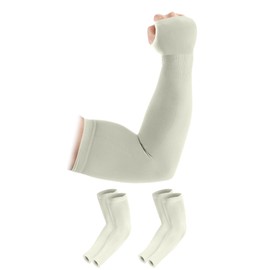 Adcey 4-piece Set, Instant Cooling Arm Cover, Men's, UV Reduction, 99% UV Protection, For Summer, Sweat Absorbent, Quick Drying, Stretch, Antibacterial, Odor-Resistant, Plain, Anti-Slip, UPF50+ UV