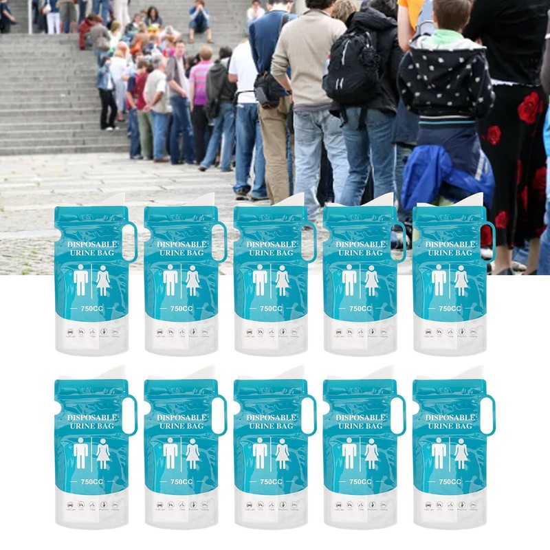 Bolsas Desechables para Orinal, 10 Piezas de 750 Ml, Bolsas