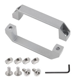 Rrina 2Pcs Aluminium Alloy Rectangular Pull Handle for 30 Series European Standard Aluminum Extrusion Profile (Silver)