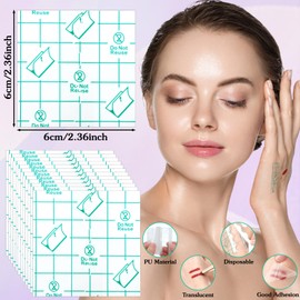 200 Pcs Makeup Hand Palette, Adhesive Foundation Mixing Palette Makeup Artist Kit Essentials, Waterproof Disposable Cosmetic Make Up Tape for Women(2.36×2.36 Inch)