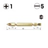 Vessel GM142565 Gold Double Sided Bit +1/-5 x 65 2