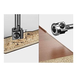 Festool 499806 Straight Edge Trimming Bit HW D19/12, 8mm Shank