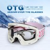 EXP VISION Ski/Snowboard Goggles, Magnetic Lens Snow Goggles with Anti-Fog
