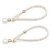 Curtain Tiebacks, 2 Pieces Tiebacks for Curtains, Pearl Window Holdbacks,