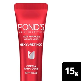 PONDS Crema para Ojos Age Miracle Ultimate Youth con Hexyl-Retinol para una piel ms firme, luminosa y joven, ayuda a reducir arrugas, bolsas y ojeras 